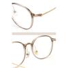 Ultra Lightweight Titanium Glasses Frame For Women Small Face Vintage Stylish Anti Blue Light Prescription Glasses Tea Color Oval Frame