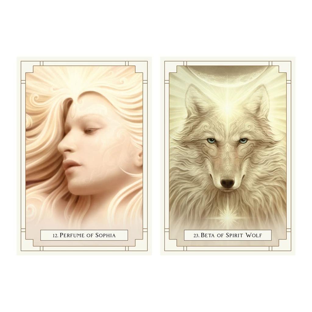 Kancharo Oracle Cards, 44-Card Tarot Card Reading Set [White Light Oracle] Includes Japanese Oracle Card Basic Instructions & Pouch (Authentic)