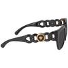 Versace Dark Grey Square Ladies Sunglasses Ve4409 Gb1 87 53