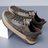 New Designer Cow Leather Sneakers for Men Spring Autumn New Designer Board Shoes Male Lace Fashion Casual Sports Shoes Man