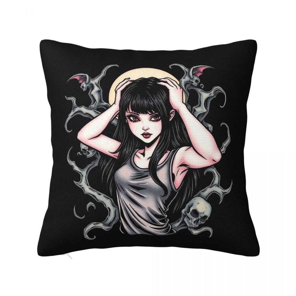 Vintage Emily Anime Manga Square Pillowcase Cushion Cover Pillow Case Throw Pillow Cover for Home Bedroom Car