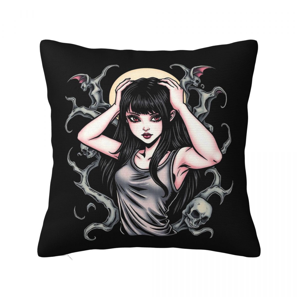 

Vintage Emily Anime Manga Square Pillowcase Cushion Cover Pillow Case Throw Pillow Cover for Home Bedroom Car 12x12Inch