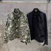 Men Women Camo Workwear Jacket With Embroidered Patch Loose Fit Hooded Casual Outerwear