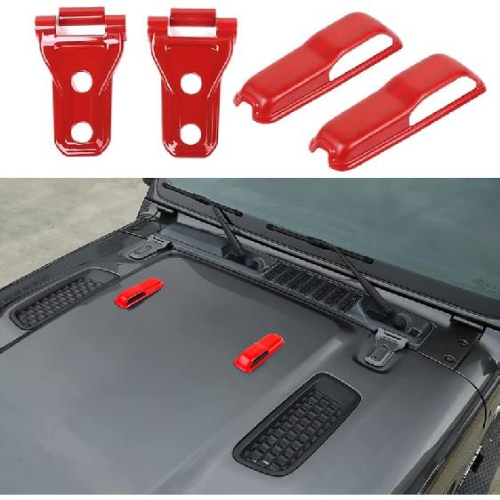 Engine Hood Hinge Cover Decor Trim Cover for 2018-2022 Jeep Wrangler JL and Gladiator JT Exterior Accessories 4PCS Purple