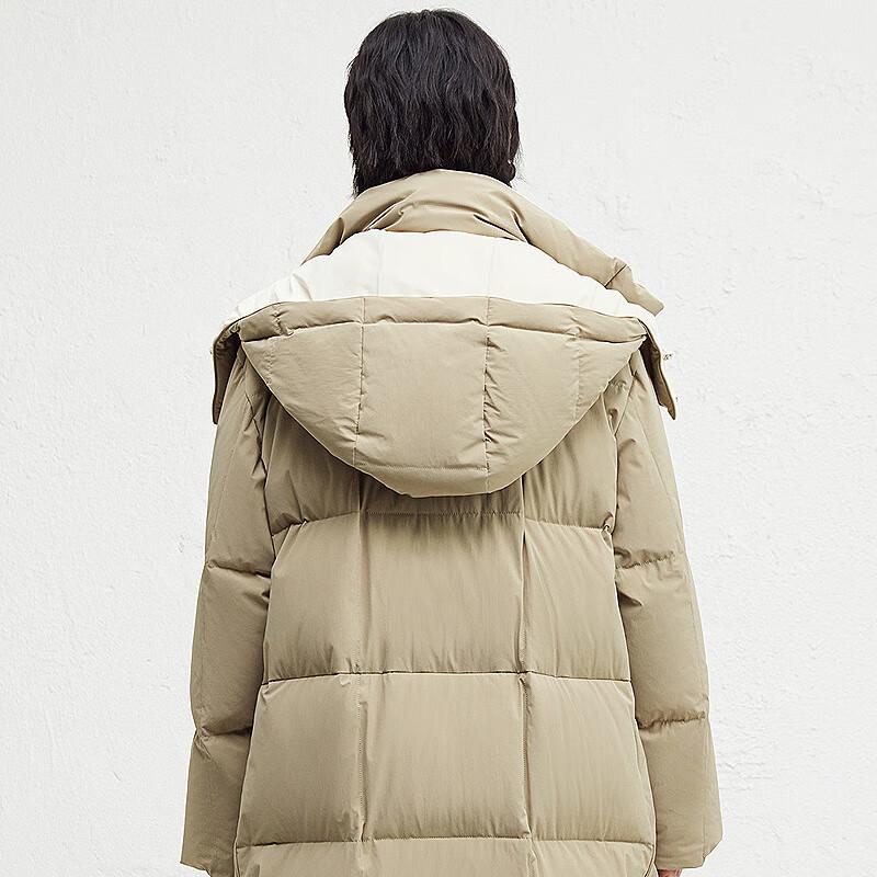 Broadcast Women's Plaid Quilted Mid-Length Down Jacket