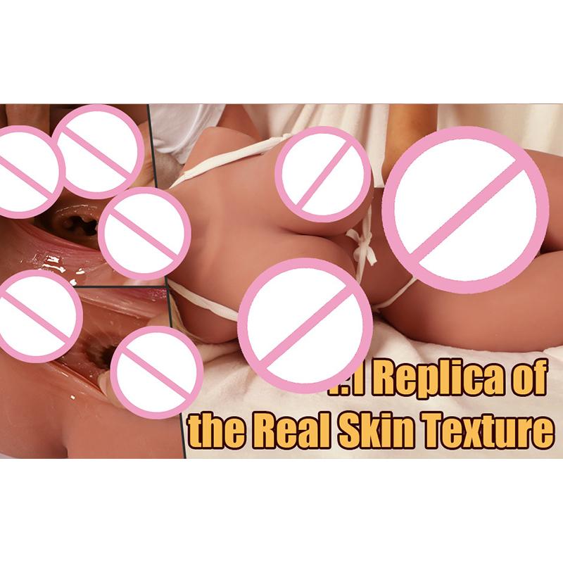 Sex Doll Male Masturbator with Realistic Boobs Vagina, Dual Channel Pussy Ass Male Sex Toy for Men Masturbation