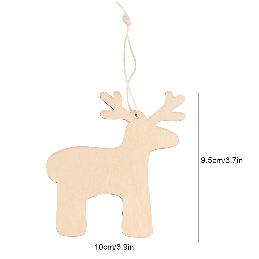 10Pcs Christmas Tree Pendant Handcraft DIY Hanging Ornaments Home DecorationElk 10cm
