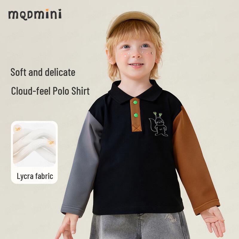 MQDMINI Boys  Long-Sleeved Polo Shirt 110cm