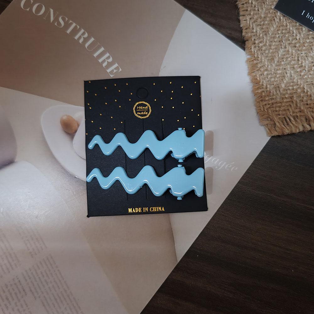 

2 шт. Милые красочные сплавные заколки-волны для волос, боковые зажимы, зажимы для волос для девочек, женщин, детей, для вечеринки, подарок, аксессуары, повязка на голову