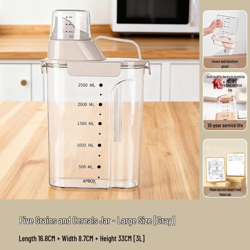 Food-Grade Kitchen Storage Box - Sealed, Thickened, Insect & Moisture-Proof, for Nuts, Cereal, Rice