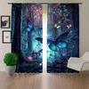 Magic Forest Curtains Butterfly Pattern Magical Style Living Room Bedroom Decoration Pole Bag Made Of Polyester Sitting Window Treatment
