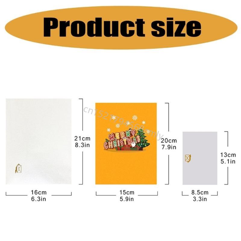 Stylish Christmas Card with Music Delicate Christmas Greeting Card with Music for Season's Greetings 6XDE