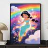 disney diamond painting jasmine with rainbow handmade diy home decoration gifts