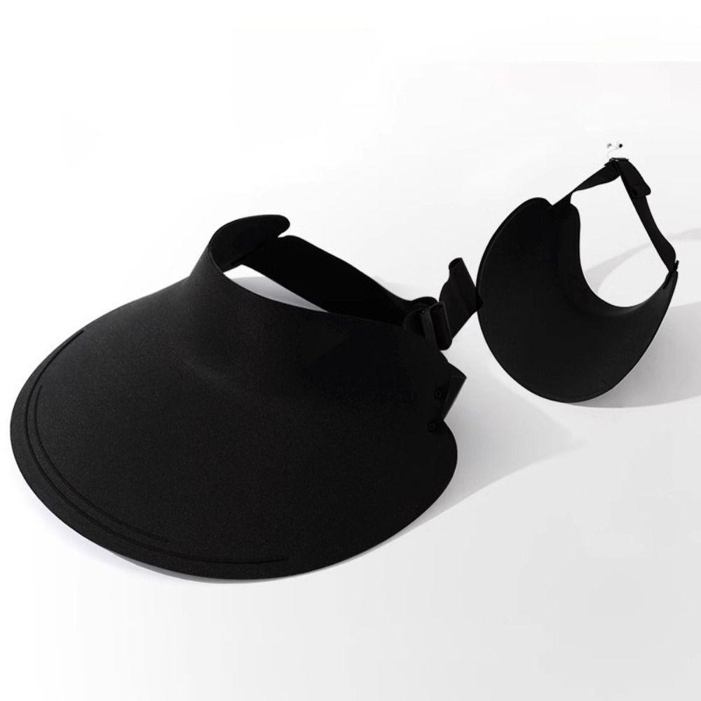 Large Brim Seamless Visor Cap Breathable Beach Cap UV Protection Sunscreen Empty Top Cap  Summer
