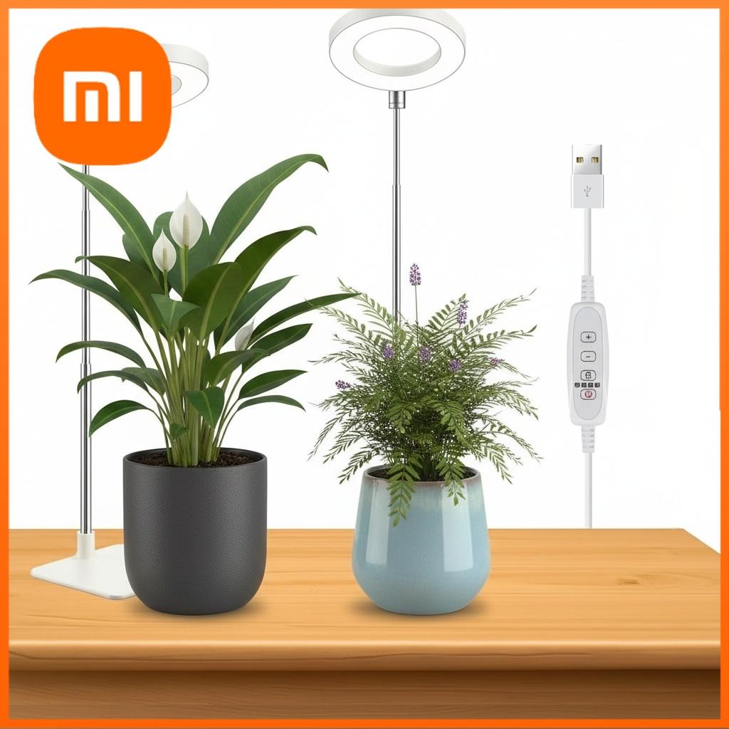 Xiaomi Dual-Use Ring Grow Light Plants USB Full Spectrum Indoor Greenhouse Succulents Led Grow Lighting 4/8/12/18Hours Auto Timer