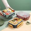 Stainless Steel Lunch Box With Dividers Students Office Workers Microwave-Safe Bento Container Leakproof Food Storage