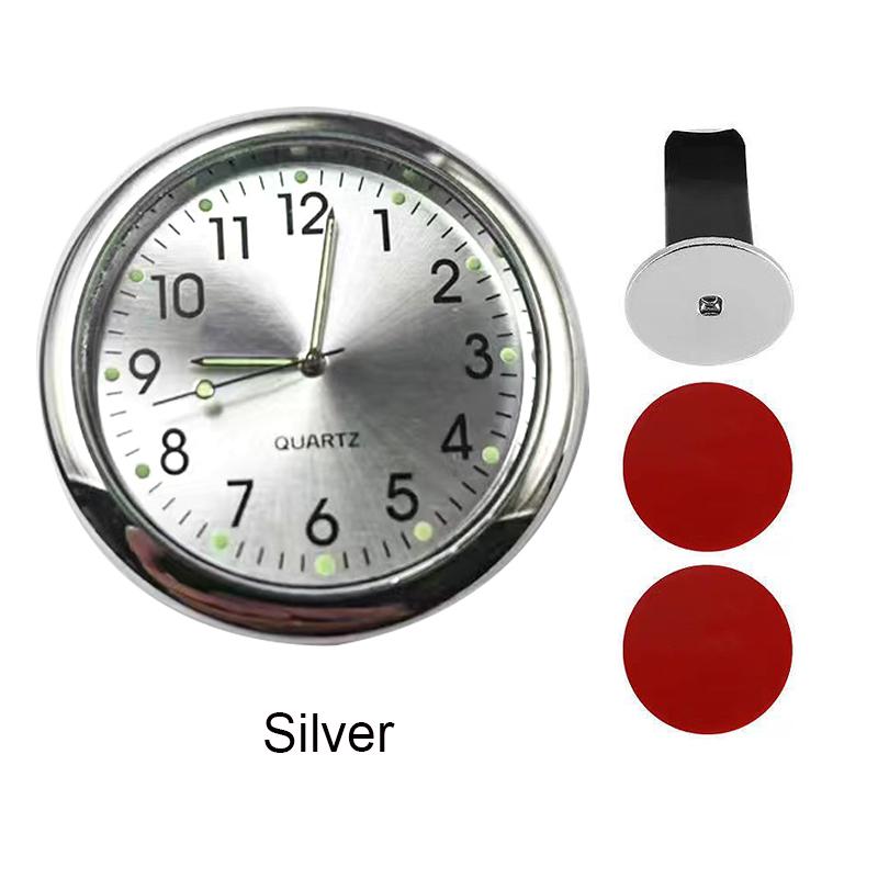 Luminous Car Clock Air Outlet  Mini Quartz Clock With Clip Auto Ornament Internal Stick-On Waterproof Watch Car Accessories Gift