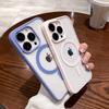 For iPhone 16 Pro Max Luxury Magsafe Magnetic Candy Frame Phone Case For iPhone 11 12 13 14 15 Plus Transparent Protective Cover