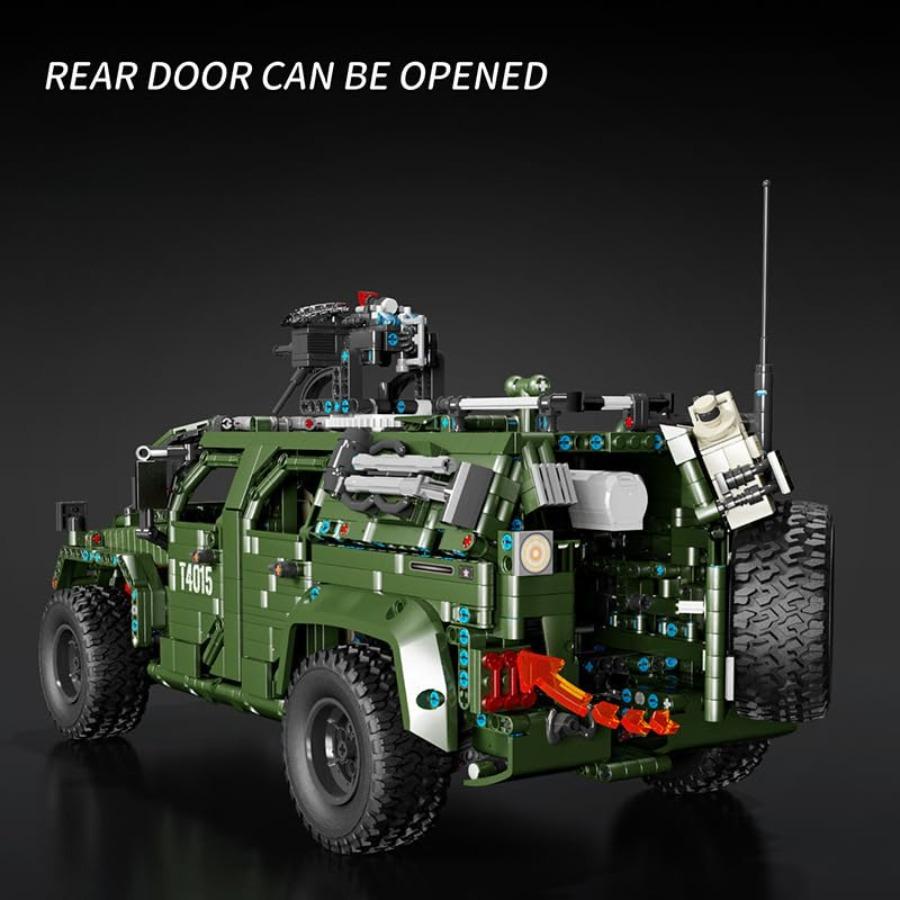 T4015 Warrior Military Car Building Blocks 4739 Pieces 1:8 Technic OffRoad Vehicle for Outdoor Adventure and Tactical Training