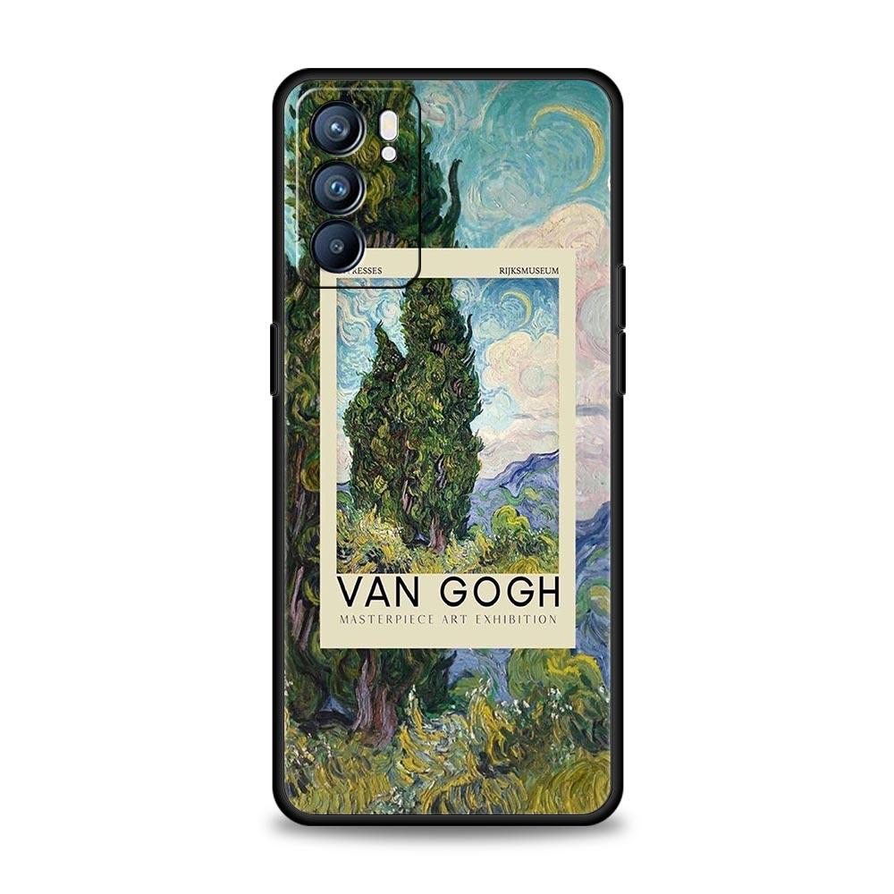 Starry sky van gogh art Phone Case For Oppo Reno8 Reno7 Reno6 Pro A54 5G Find X6 X5 A53 A52 A9 A15 A95 A17 A16 A74 A57 A31 Cover
