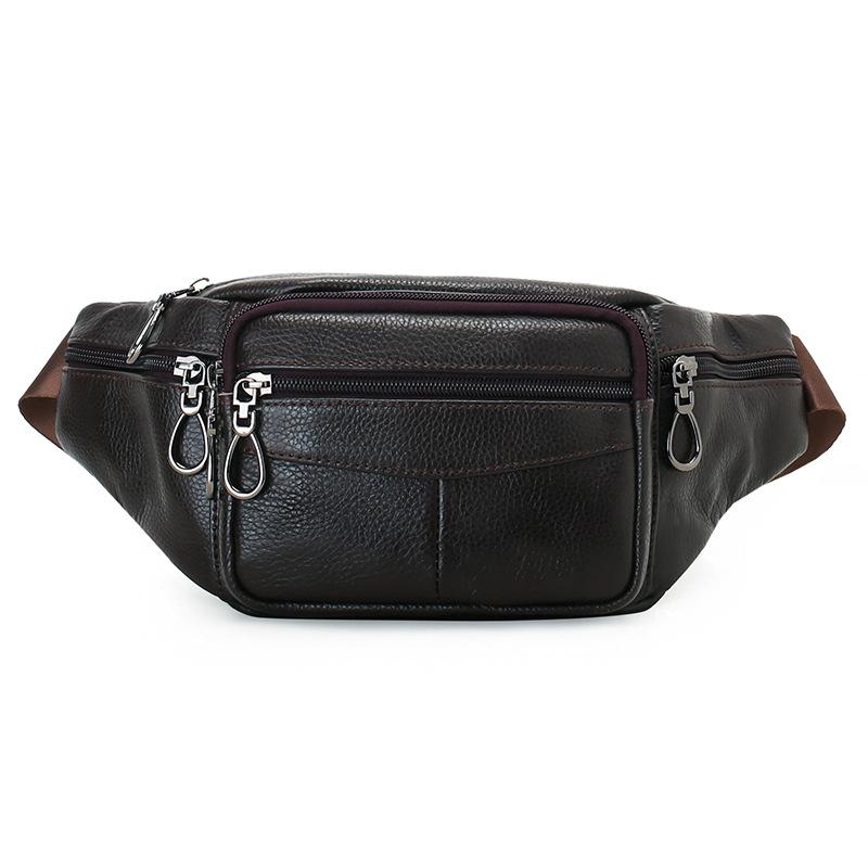 Men's Waist Bag Business Men's Chest Bag Commuting Men's Chest Crossbody Bag Men's High-end Pu Crossbody Bag