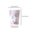 Purple Butterfly Party Theme Tableware Set - Napkins, Cups, Tablecloth, Plates