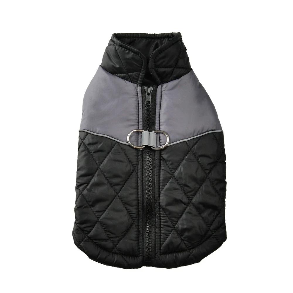 Winter Dog Clothes Small Large Dogs Warm Outdoor Waterproof Pet Coat With D-Ring Big Dogs Coat Reflective Pug Labrador Vest Coat