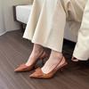 Mid-heel Pointed Toe High-heeled Sandals
