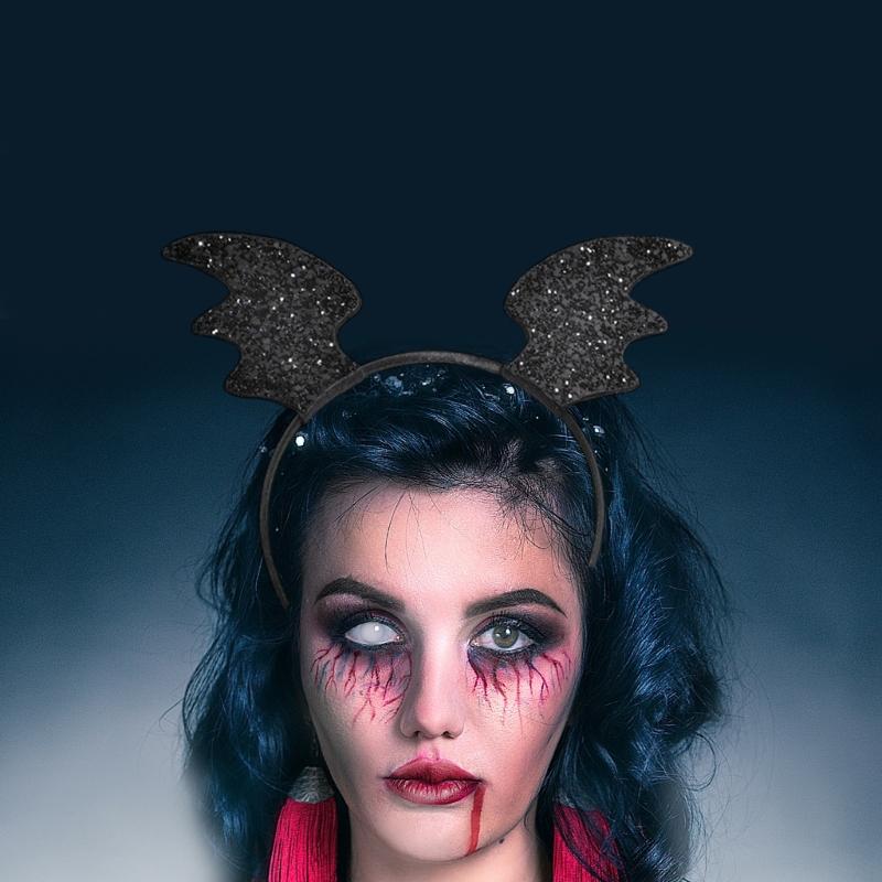 3Pcs Bat Wing Tutus Dress Headband Set Halloween Vampires Cosplay Costume Set for Kids Girls Bat Costumes Accessories