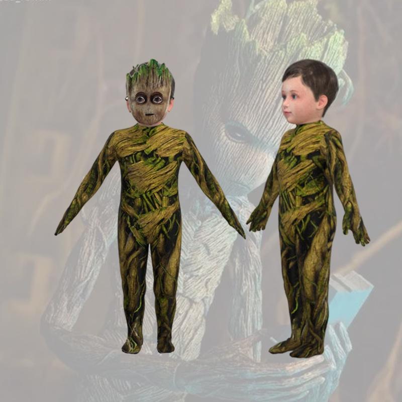 Kostým Stromového muže Groota Strážce Galaxie pro děti Halloweenský outfit