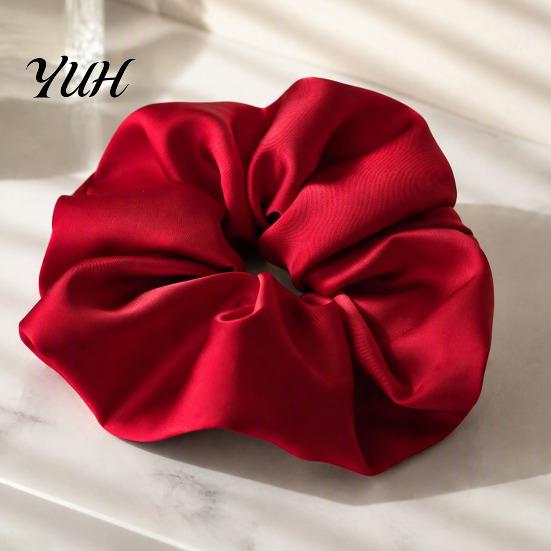 Premium Satin Hair Ties for Elegant Look Scrunchies, High Elasticity Women Girls, Non Slip Band, Scrunchies Solid Color Ponytail Holder, Styling