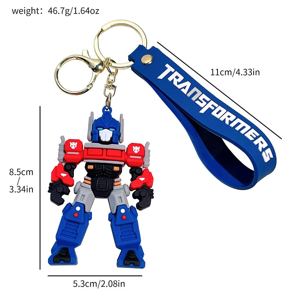Modern Simple Silicone Transformers Keychain Optimus Prime Bumblebee Travel Souvenir