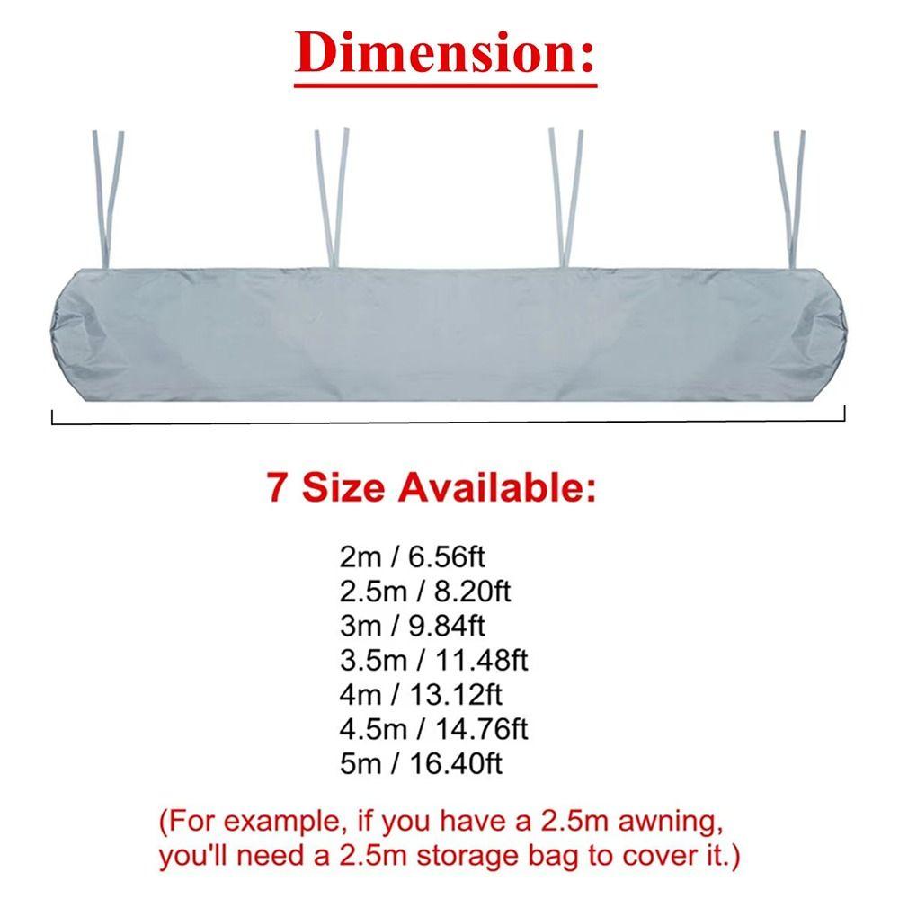 1Pcs Rain Cover Patio Awning Storage Bag Shutter Awning Retractable Roller Patio Awning Protector Cover 7 Sizes Oxford Cloth
