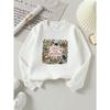 Girls' Long-sleeve Sweatshirt with Round Neck and Printed DesignLove The Unloved Pri Suitable for Spring and Autumn, Fashionable and Casual