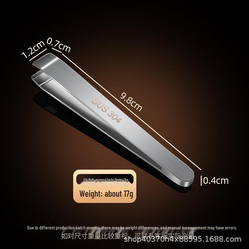 Garlic Peeling Tool, 304 Stainless Steel Peeler & Tweezers