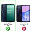 Shockproof Case - Phonillico® - Samsung Galaxy A16 4G/5G - Flexible - Transparent - 2 Tempered Glass