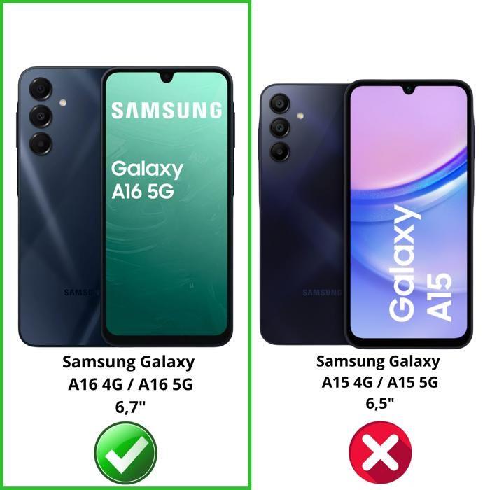 Shockproof Case - Phonillico® - Samsung Galaxy A16 4G/5G - Flexible - Transparent - 2 Tempered Glass