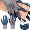 Blue Latex Work Safe Gloves Nylon Protective Mittens Embossing Work Gloves  Construction Site