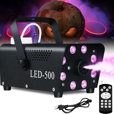 LED-dimmaskin 500W 3 färger & stroboskopeffekt Fest Bröllopshelg rökmaskin med fjärrkontroll