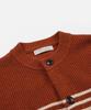 Frizmworks Wool Stripe Round Cardigan _ Brick