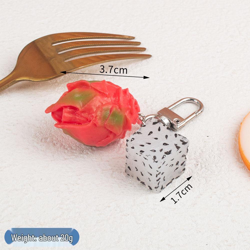 Miniature Food Keychain: Fruit, Vegetable & Beef DIY Backpack Pendant Toy