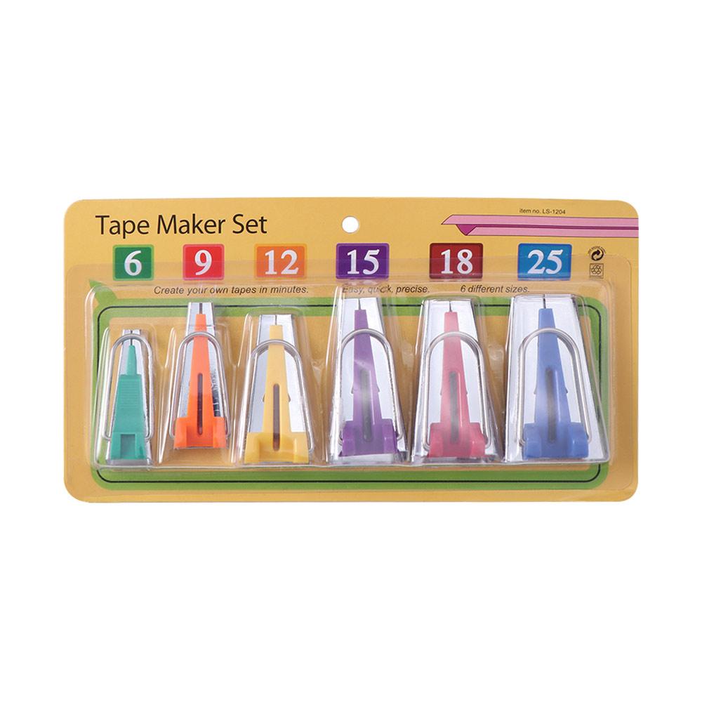 3/4/5/6/7Pcs 7 Sizes Bias Tape Maker Set Non-Slip Versatile Size Range Bias Binding Tape Making Tool with Edge Binding Roller
