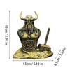 Odin Bust Ornament Resin Retro Bronze Norse Mythology All Father Hammer Statue Handicraft Living Room Study Gift