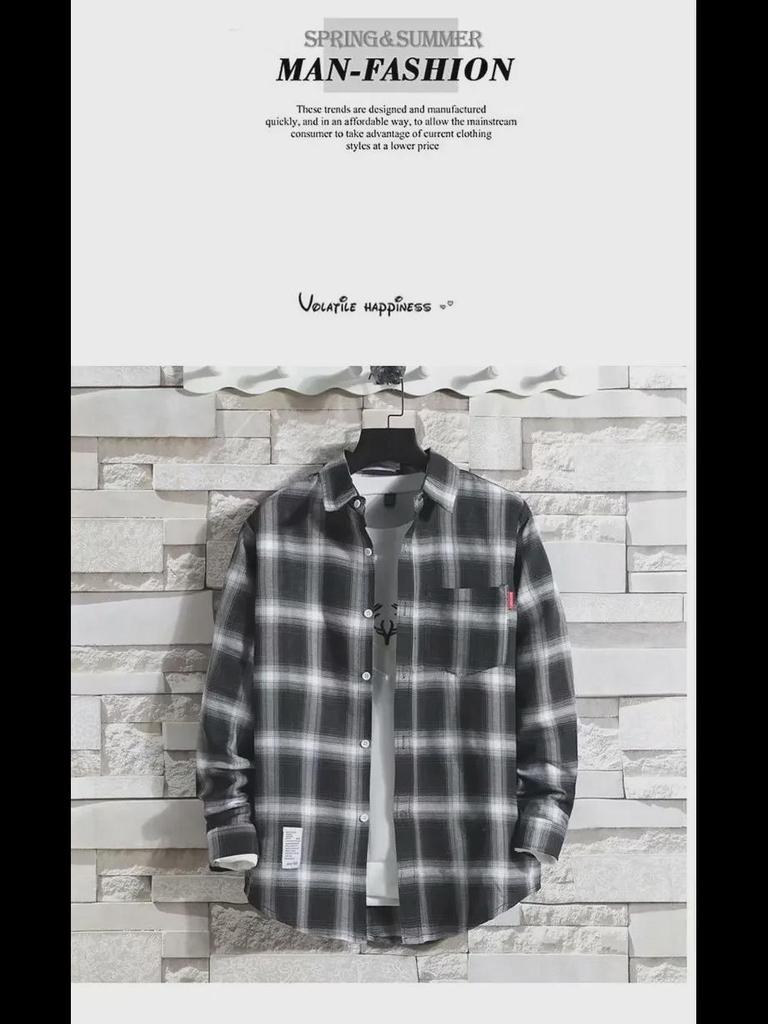 2024 Men's Plaid Velvet Warm Long Sleeve Shirt - Autumn/Winter Collection
