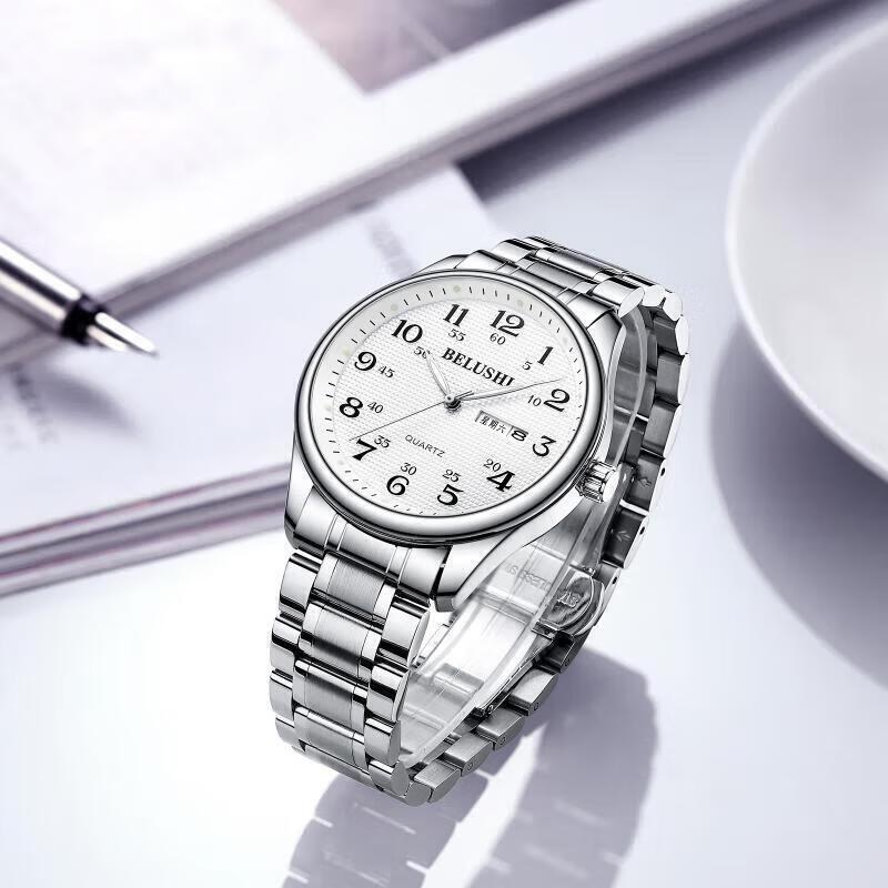 Men's Classic Quartz Watch with Steel Strap