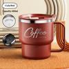 304 Stainless Steel Double Wall Insulated Coffee Cup With Handle Portable Students Leak-Proof Water Cup Milk Coffee Mug