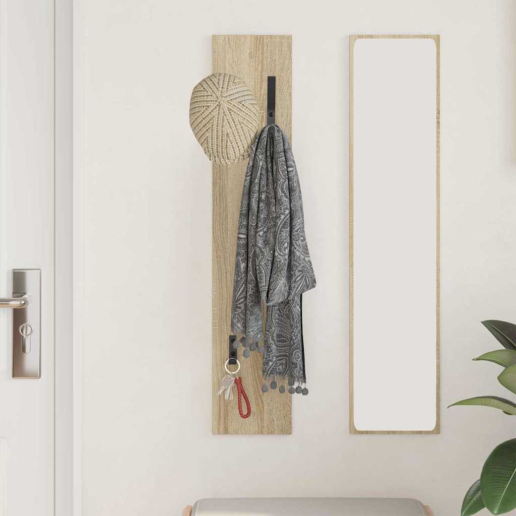 Wall Mounted Coat Rack In Sonoma Oak 20 X 1.5 X 100 Cm