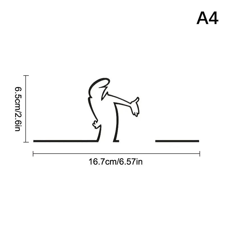 La Linea Minimalistická Kresba Samolepka na Auto Nárazník a Okno Dveře Samolepka na Zeď s Designem Kreslené Postavičky Domácí Dekorace Auta