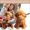 25cm Highland Cows Stuffed Animal, Scottish Cow Plush Toy, Soft Farm Cattle Plushie Doll, Christmas & Birthday Gift for Boys Girls