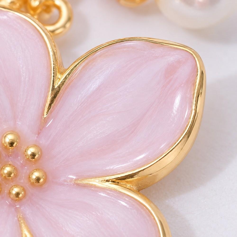 3D Flower Ball Flower Keychain Enamel Flower Key Holder Romantic Key Ring Girls Women